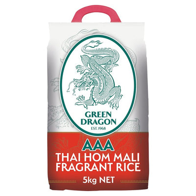 Green Dragon Thai Hom Mali Fragrant Jasmine Rice Oriental Long Grain 5kg