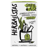 Herbalistas Shine Rise herbal tea with lemongrass, ginger, and schizandra, UK version