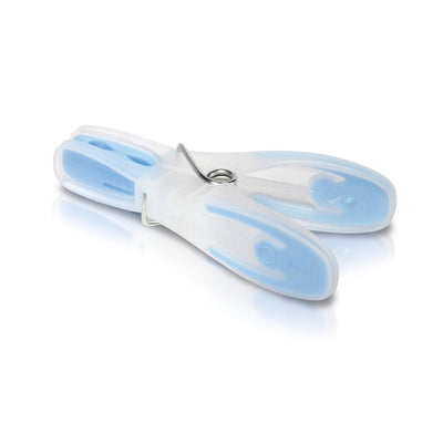 Addis Large Soft Clothes Pegs Clear Blue Grip Pack of 20