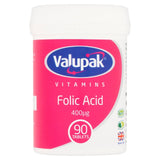 Valupak Folic Acid Tablets 400ug 90 tablets (British brand)
