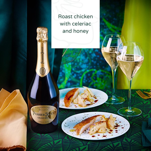Perrier-Jouet Champagne Grand Brut Non-Vintage Half Bottle, imported from the UK