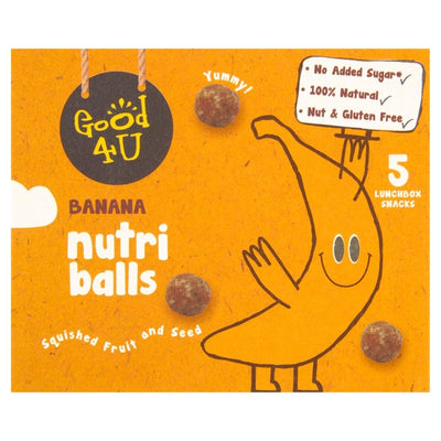 Good4U Nutri Balls Banana Multipack Kids Fruit and Seed Snack Balls 5 x 20g