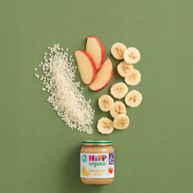HiPP Organic Banana Rice Cereal Baby Food 125g, UK version