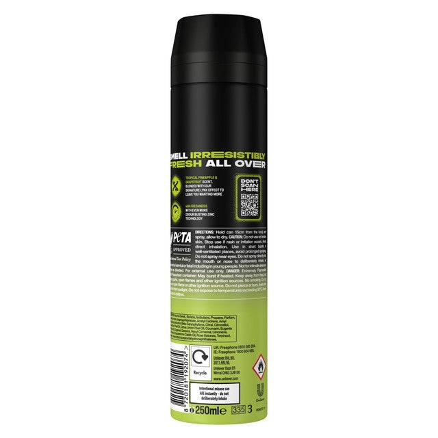 Lynx Epic Fresh Grapefruit and Tropical Pineapple Deodorant Spray 250ml, UK version
