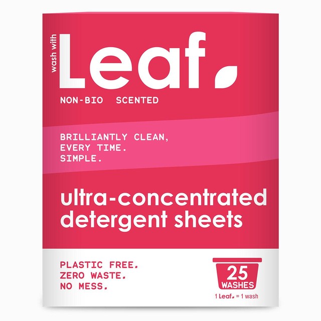 Wash with Leaf non bio laundry sheets 25 pack (British brand)