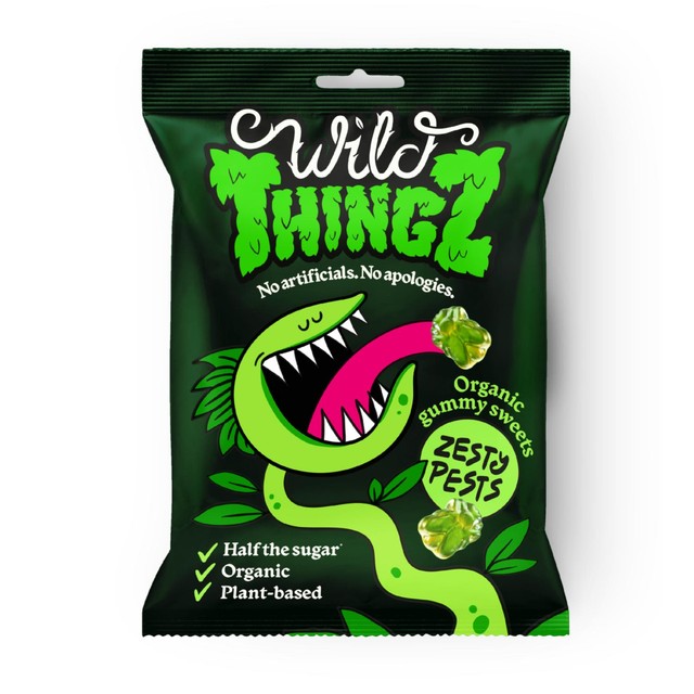 Wild Thingz Zesty Pests organic gummy sweets 130g (British brand)