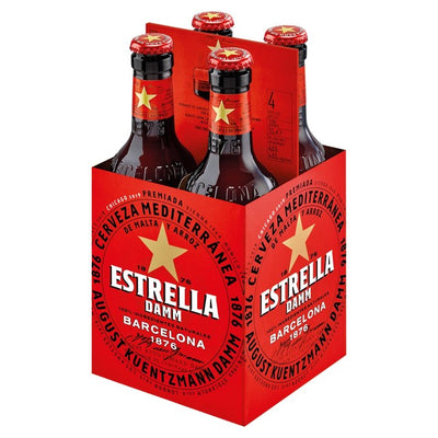 Estrella Damm Premium Lager Bottles 4 x 330ml