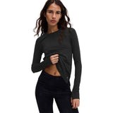 M&S Goodmove scoop neck fitted gym top Black size 14, imported from the UK