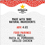 Estrella Damm Premium Lager Beer Cans 4 x 440ml - British product