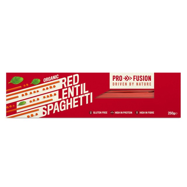 Profusion organic red lentil spaghetti 250g, imported from the UK