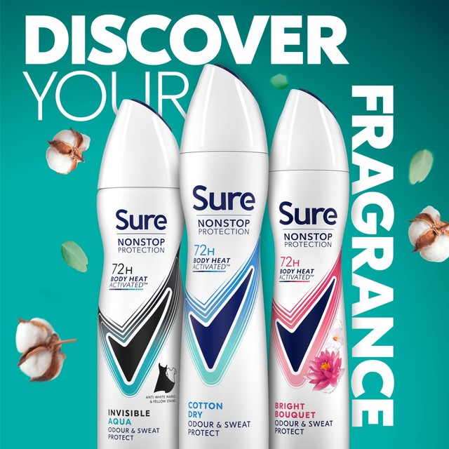 Sure Women Invisible Aqua Antiperspirant Deodorant 150ml (British brand)