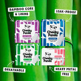 The Cheeky Panda Heavy Pads with Bamboo Core 12 pads (British brand)