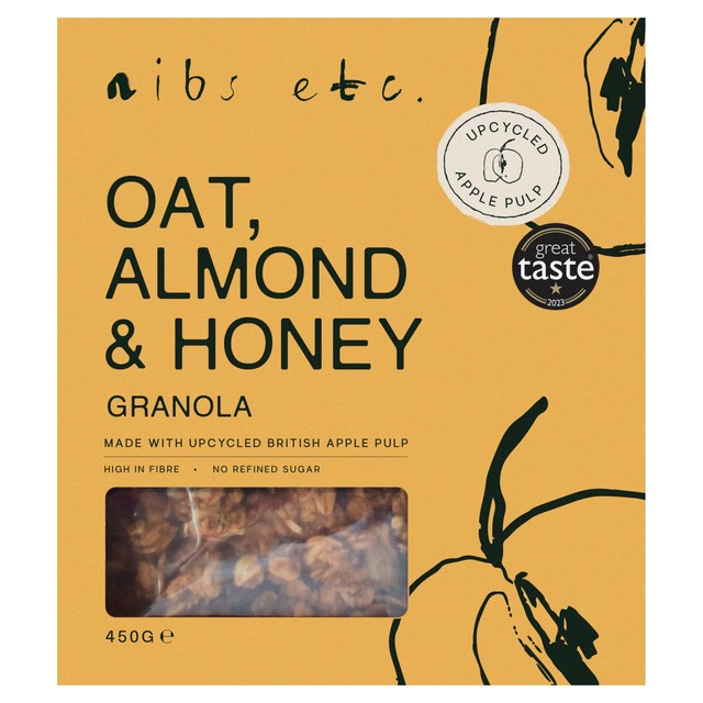 nibs etc. Oat, Almond & Honey granola 450g, imported from the UK