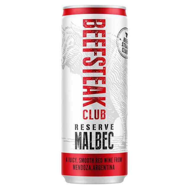 Beefsteak Club Malbec red wine 250ml can - British product