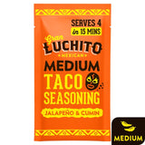 Gran Luchito medium jalapeno and cumin taco seasoning mix 28g, UK version