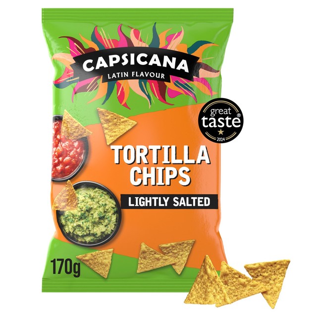 Capsicana Mexican lightly salted tortilla chips 170g - British product