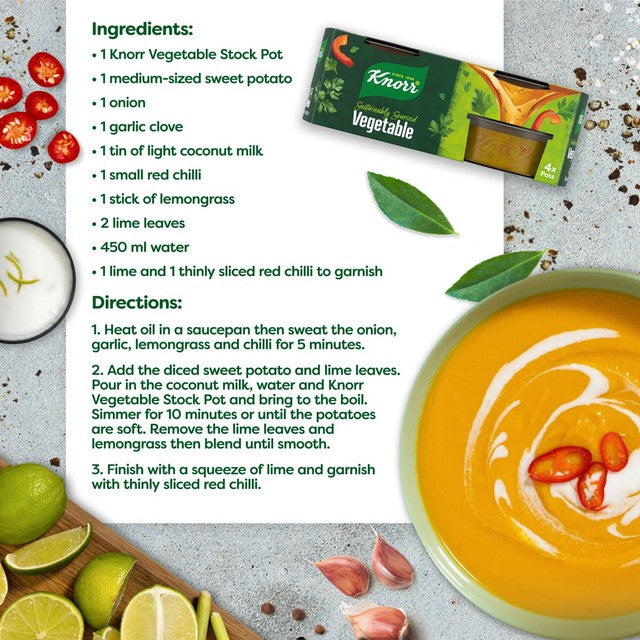 Knorr vegetable stock pot 4 x 28g, UK version