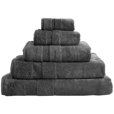 M&S Collection Ultimate Turkish Cotton Face Towels Charcoal 2 Pack