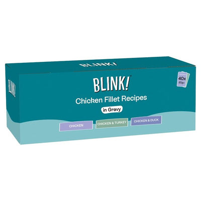 Blink Chicken Pouch Selection in Gravy Cat Food 40 x 85g