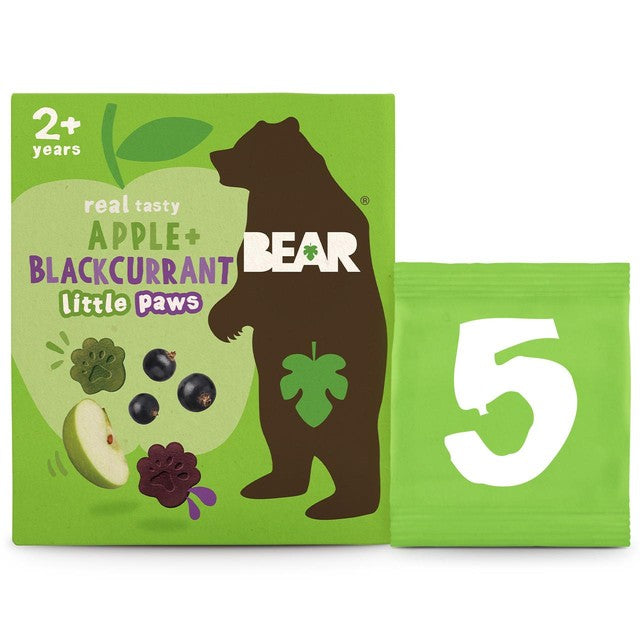 Bear Paws Apple Blackcurrant fruit snacks multipack - British product