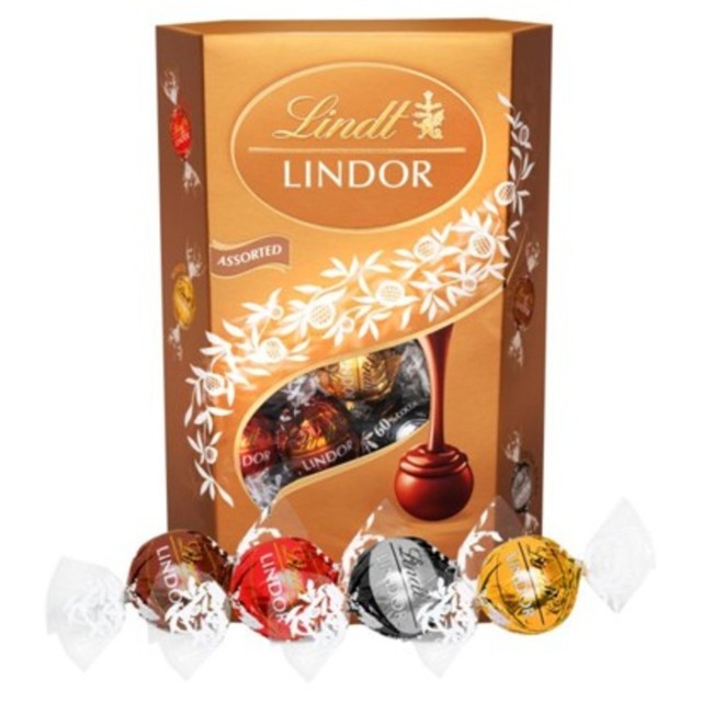 Lindt Lindor assorted chocolate truffles box 337g, UK version