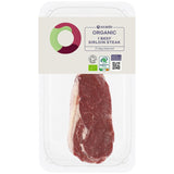 Ocado organic beef sirloin steak 225g, imported from the UK