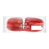 M&S red peppers 2 per pack, imported from the UK