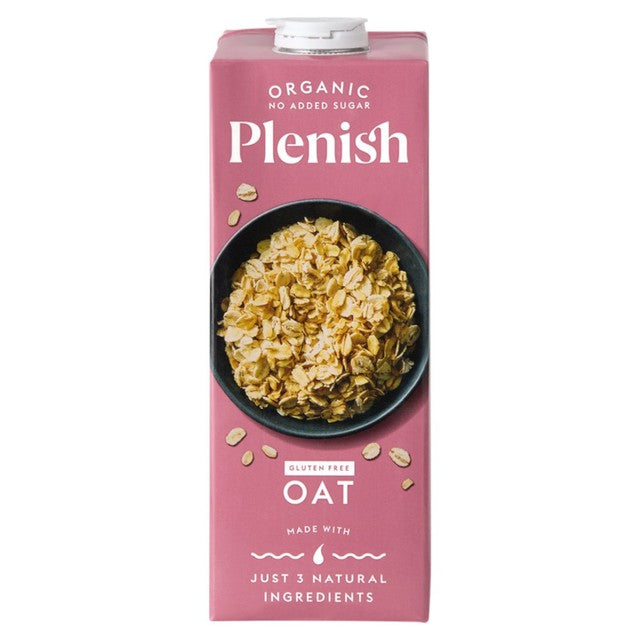 Plenish Organic Gluten Free Oat Drink 1L, imported from the UK