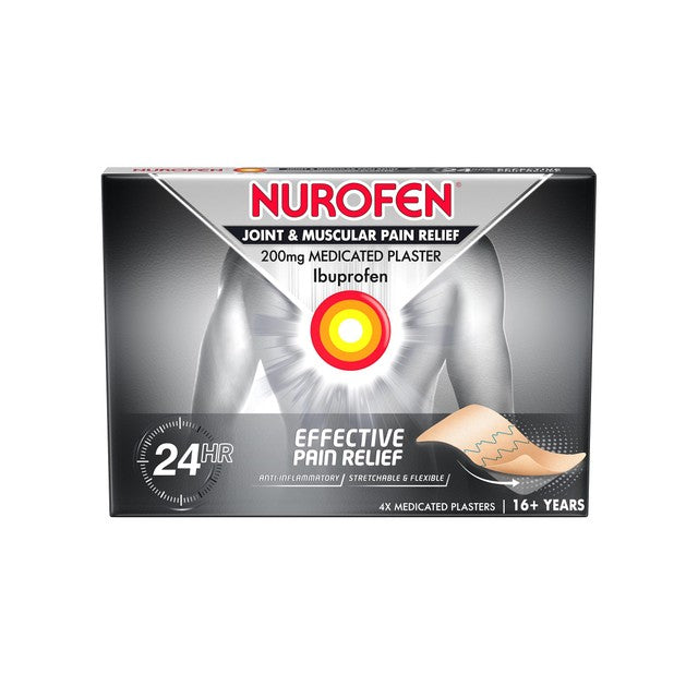 Nurofen Ibuprofen Pain Relief Plasters 2 pack, imported from the UK