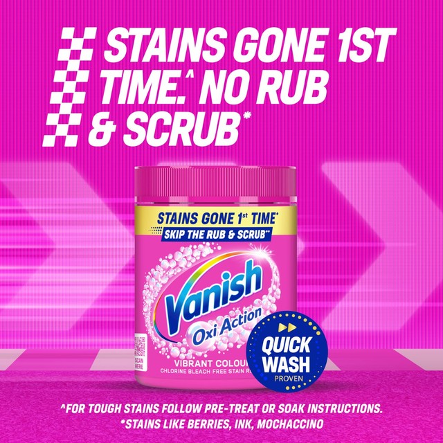 Vanish Oxi Action fabric stain remover powder for colours 850g (British brand)