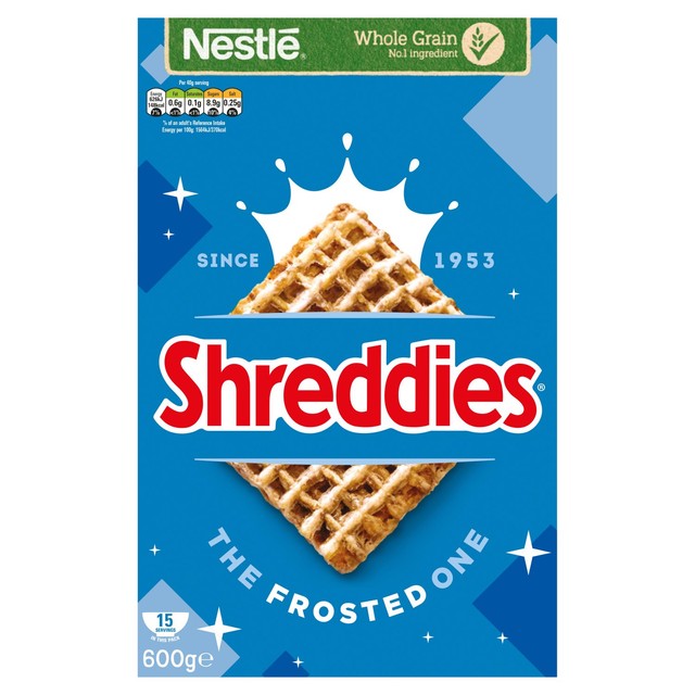 Shreddies frosted breakfast cereal 600g (British brand)