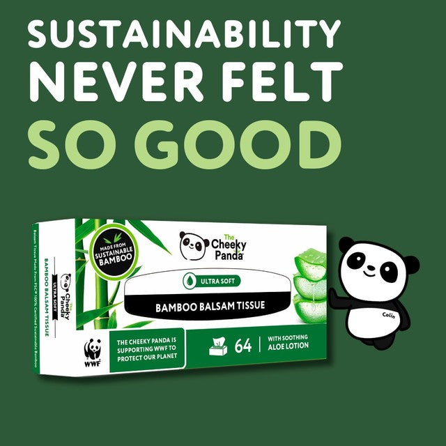 The Cheeky Panda Bamboo Balsam Tissues 64 Pack (British brand)