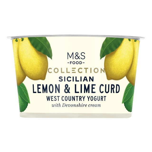 M&S Sicilian lemon and lime curd yogurt 150g, imported from the UK