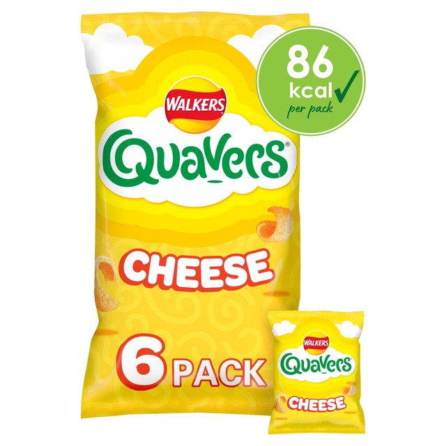 Walkers Quavers Cheese Snack 6 x 16g (British brand)