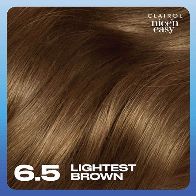 Clairol Nice'n Easy hair dye 6.5 Lightest Brown - British product