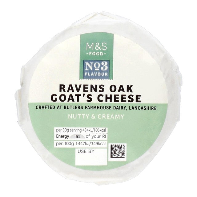 M&S Ravens Oak goat's cheese 150g, imported from the UK
