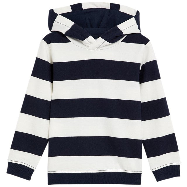 M&S boys pure cotton striped hoodie 4-5 years, imported from the UK