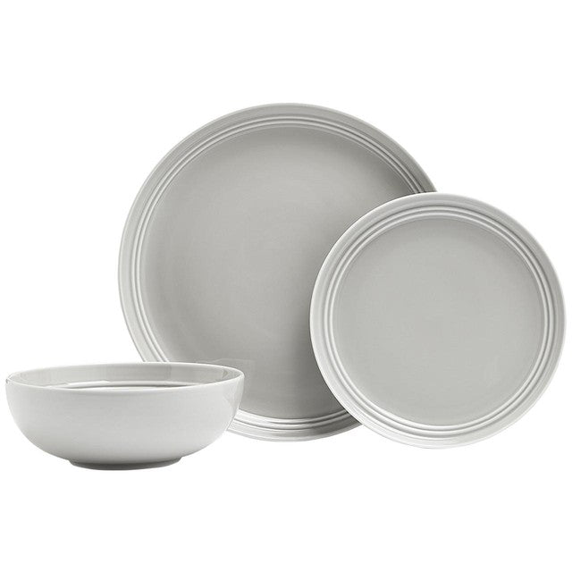 M&S dinner set Light Grey 12-piece, imported from the UK
