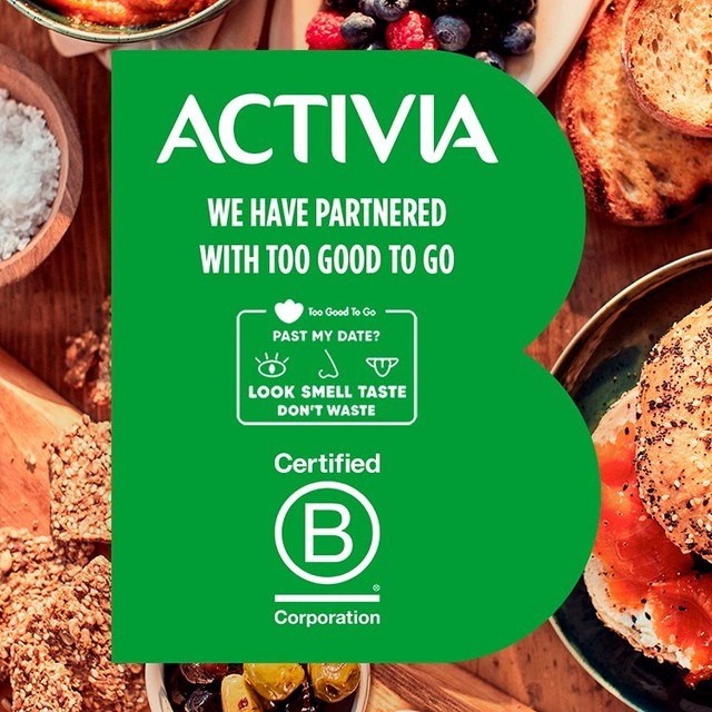 Activia Blueberry Acai gut health fruit yogurt multipack 4 x 120g - British product