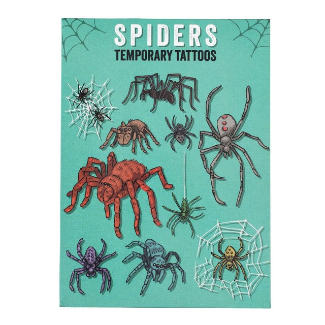 Rex International Halloween spider temporary tattoos 2 sheets, imported from the UK