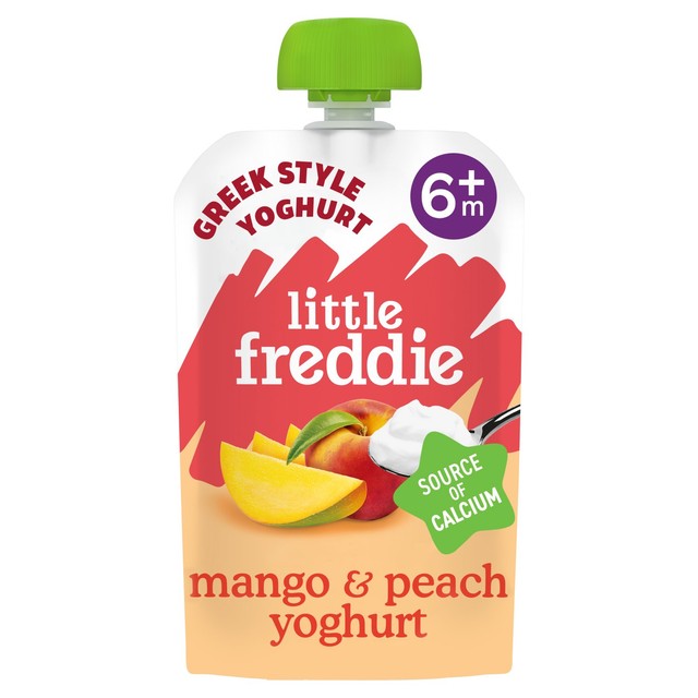 Little Freddie mango peach yoghurt baby food pouch 100g, UK version