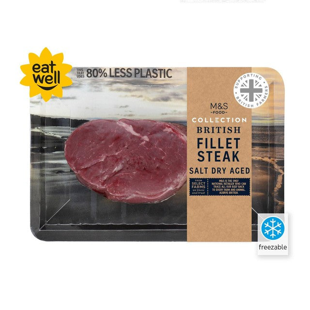 M&S fillet steak salt dry aged 200g, imported from the UK