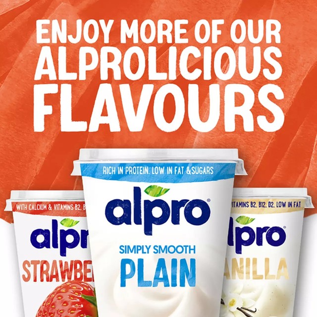 Alpro Plain No Sugars Soya Yoghurt Alternative 500g - British product
