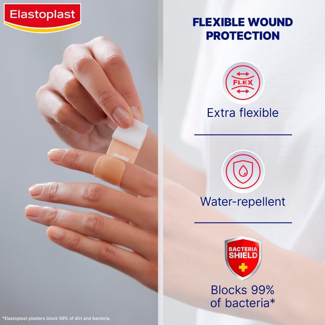 Elastoplast extra flexible and breathable fabric plasters 40 pack - British product