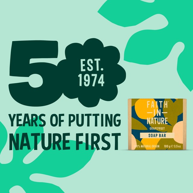 Faith In Nature grapefruit soap bar 100g - British product