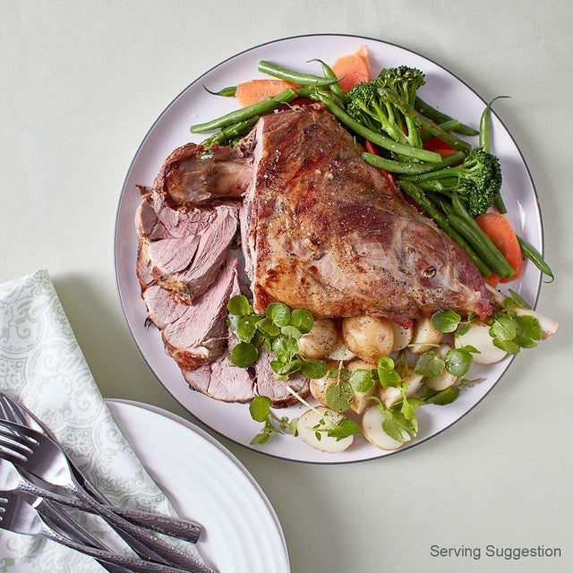 Ocado whole leg of lamb bone-in 2.25kg, imported from the UK