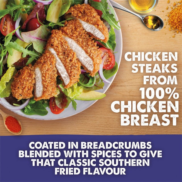 Birds Eye Southern Fried Chicken Breast Steaks in Breadcrumbs 540g - British product
