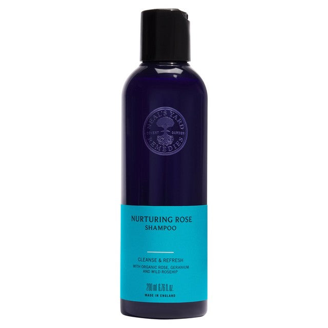 Neal's Yard Remedies Nurturing Rose Shampoo 200ml, imported from the UK
