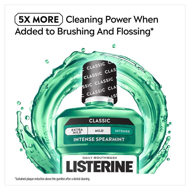 Listerine fresh burst intense spearmint mouthwash 500ml, UK version