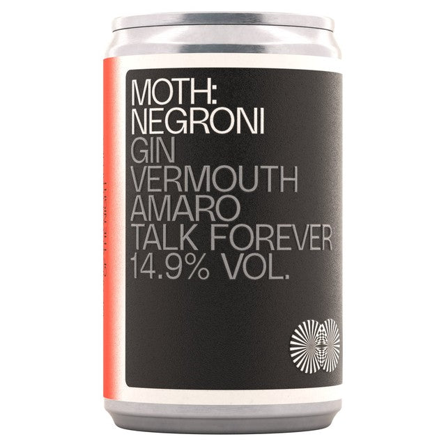 Moth Negroni Canned Cocktail 125ml, imported from the UK